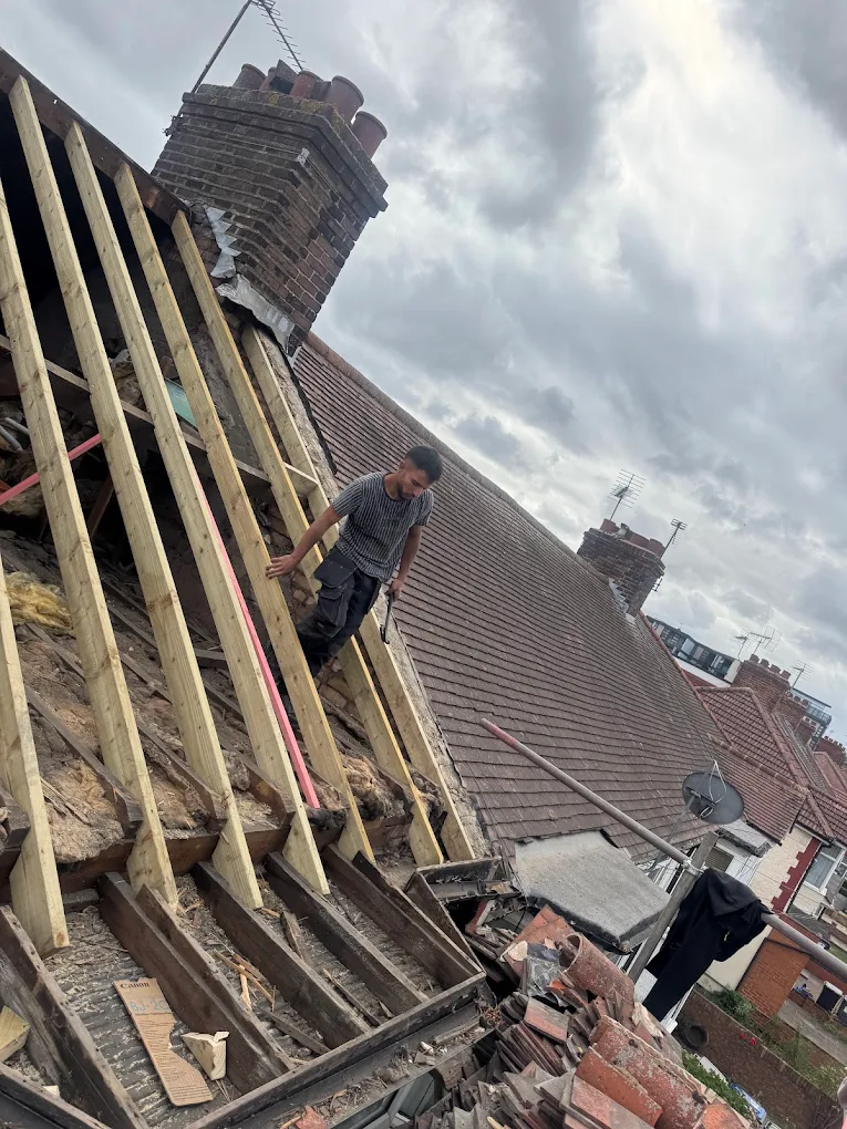 repairinf a roof and chimney